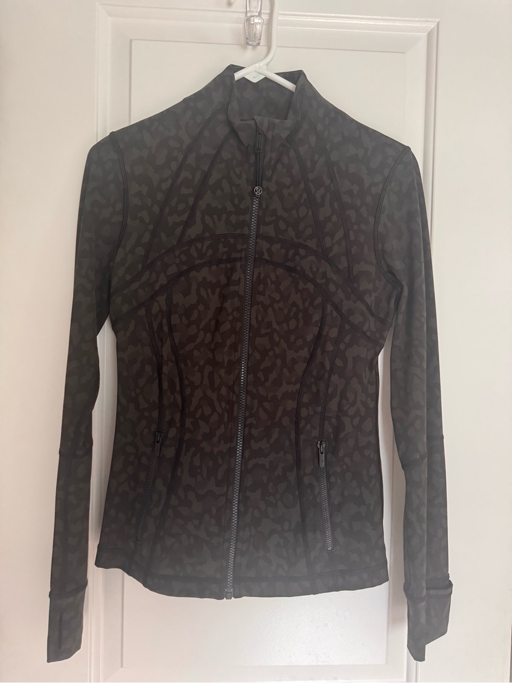 lululemon athletica Dark Charcoal Animal  Zip define nulu Jacket